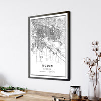 
              Tucson, Arizona Modern Map Print 
            