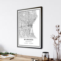 
              Milwaukee, Wisconsin Modern Map Print
            