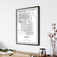 Provo, Utah Modern Map Print 