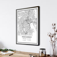 
              Providence, Rhode Island Modern Map Print 
            