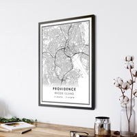 Providence, Rhode Island Modern Map Print 