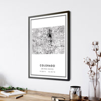 
              Colorado, United States Modern Style Map Print 
            