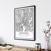 
              Washington, District of Columbia Modern Map Print 
            