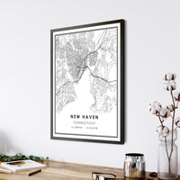 
              New Haven, Connecticut Modern Map Print 
            