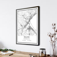 
              Duluth, Minnesota Modern Map Print 
            