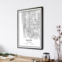 Naples, Florida Modern Map Print 