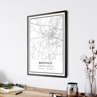 
              Westfield, Massachusetts Modern Map Print
            