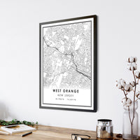 
              West Orange, New Jersey Modern Map Print 
            