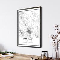 
              Napa Valley, California Modern Map Print
            