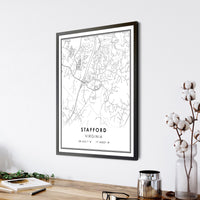 
              Stafford, Virginia Modern Map Print 
            