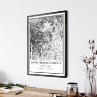 
              Prince George's County, Maryland Modern Map Print 
            