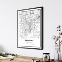 
              Waukesha, Wisconsin Modern Map Print 
            