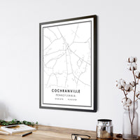 
              Cochranville, Pennsylvania Modern Map Print 
            