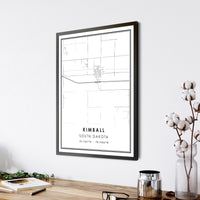 
              Kimball, South Dakota Modern Map Print 
            
