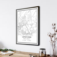 
              Lopatcong, New Jersey Modern Map Print 
            