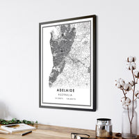 
              Adelaide, Australia Modern Style Map Print
            