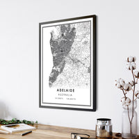 Adelaide, Australia Modern Style Map Print
