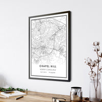 Chapel Hill, North Carolina Modern Map Print 