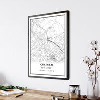 
              Chatham, New Jersey Modern Map Print 
            