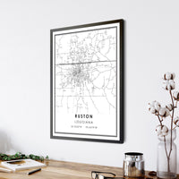 
              Ruston, Louisiana Modern Map Print 
            
