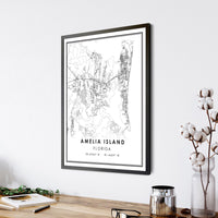 
              Amelia Island, Florida Modern Map Print 
            