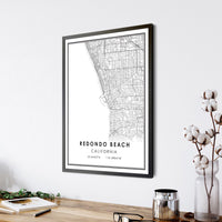 
              Redondo Beach, California Modern Map Print 
            