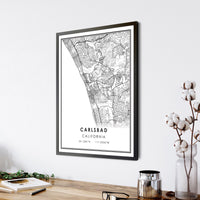 
              Carlsbad, California Modern Map Print 
            