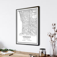 
              Torrance, California Modern Map Print 
            