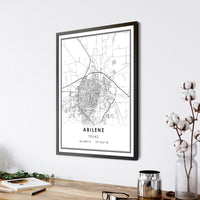 
              Abilene, Texas Modern Map Print 
            