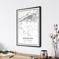 
              Huntington, West Virginia Modern Map Print 
            