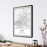 
              Bern, Switzerland Modern Style Map Print 
            
