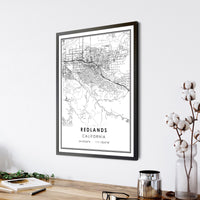 
              Redlands, California Modern Map Print 
            