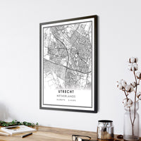 
              Utrecht, Netherlands Modern Style Map Print 
            