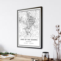 
              Lake of the Ozarks, Missouri Modern Map Print 
            