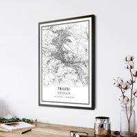 
              Tbilisi, Georgia Modern Style Map Print 
            