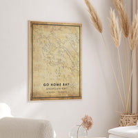 
              Go Home Bay, Georgian Bay Vintage Style Map Print 
            