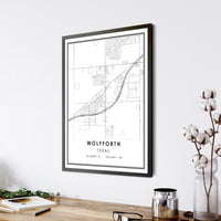 
              Wolfforth, Texas Modern Map Print 
            