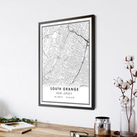 
              South Orange, New Jersey Modern Map Print 
            