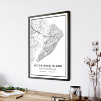 
              Hilton Head Island, South Carolina Modern Map Print 
            