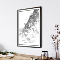 
              Dubai, United Arab Emirates Modern Style Map Print 
            
