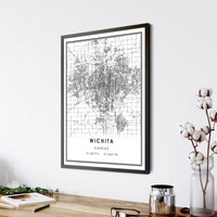 
              Wichita, Kansas Modern Map Print 
            