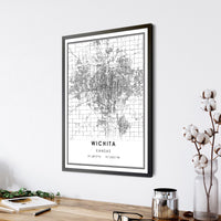 Wichita, Kansas Modern Map Print 