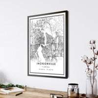 
              Jacksonville, Florida Modern Map Print 
            