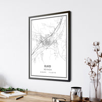 Elko, Nevada Modern Map Print 