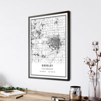 
              Greeley, Colorado Modern Map Print 
            