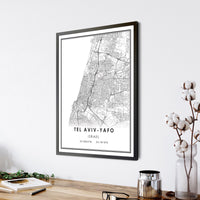 
              Tel Aviv, Israel Modern Style Map Print 
            