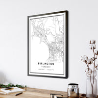 
              Burlington, Vermont Modern Map Print 
            