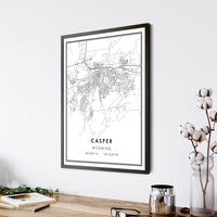 
              Casper, Wyoming Modern Map Print 
            