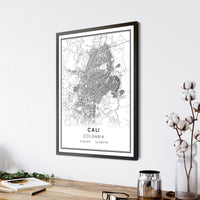 
              Cali, Colombia Modern Map Print 
            