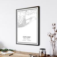 
              Cape May, New Jersey Modern Map Print 
            